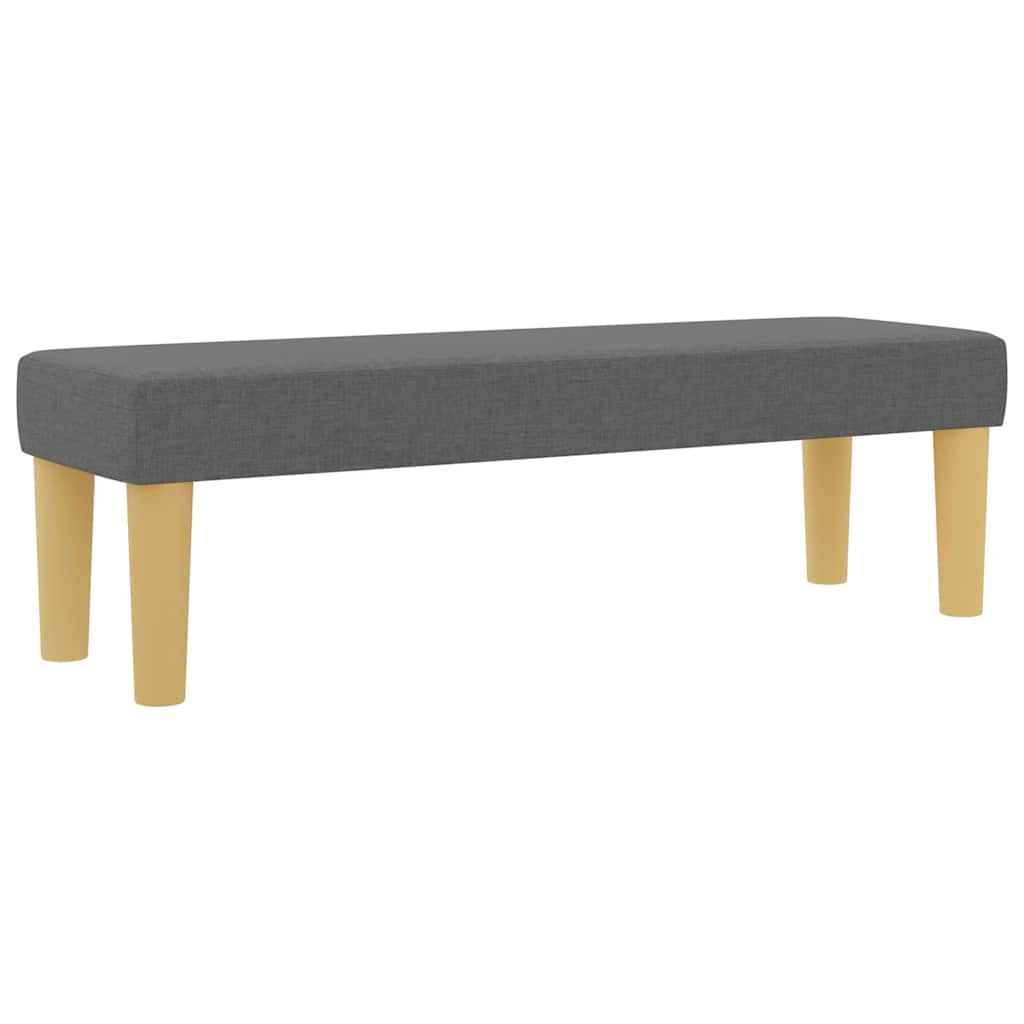 Box spring seng med hovedgærde Mørkegrå 200 x 200 cm Stof
