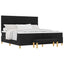 Box spring seng med hovedgærde Sort 200 x 200 cm Stof