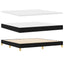Box spring seng med hovedgærde Sort 200 x 200 cm Stof