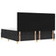 Box spring seng med hovedgærde Sort 200 x 200 cm Stof