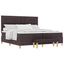 Box spring seng med hovedgærde Mørkebrun 200 x 200 cm Stof