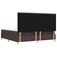 Box spring seng med hovedgærde Mørkebrun 200 x 200 cm Stof