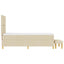 Box spring seng med pude med hovedgærde Creme 200 x 80 cm Stof