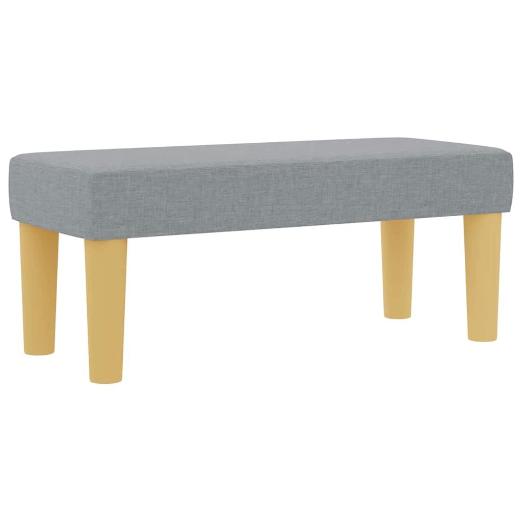 Box spring seng med pude Lysegrå 190 x 90 cm Stof