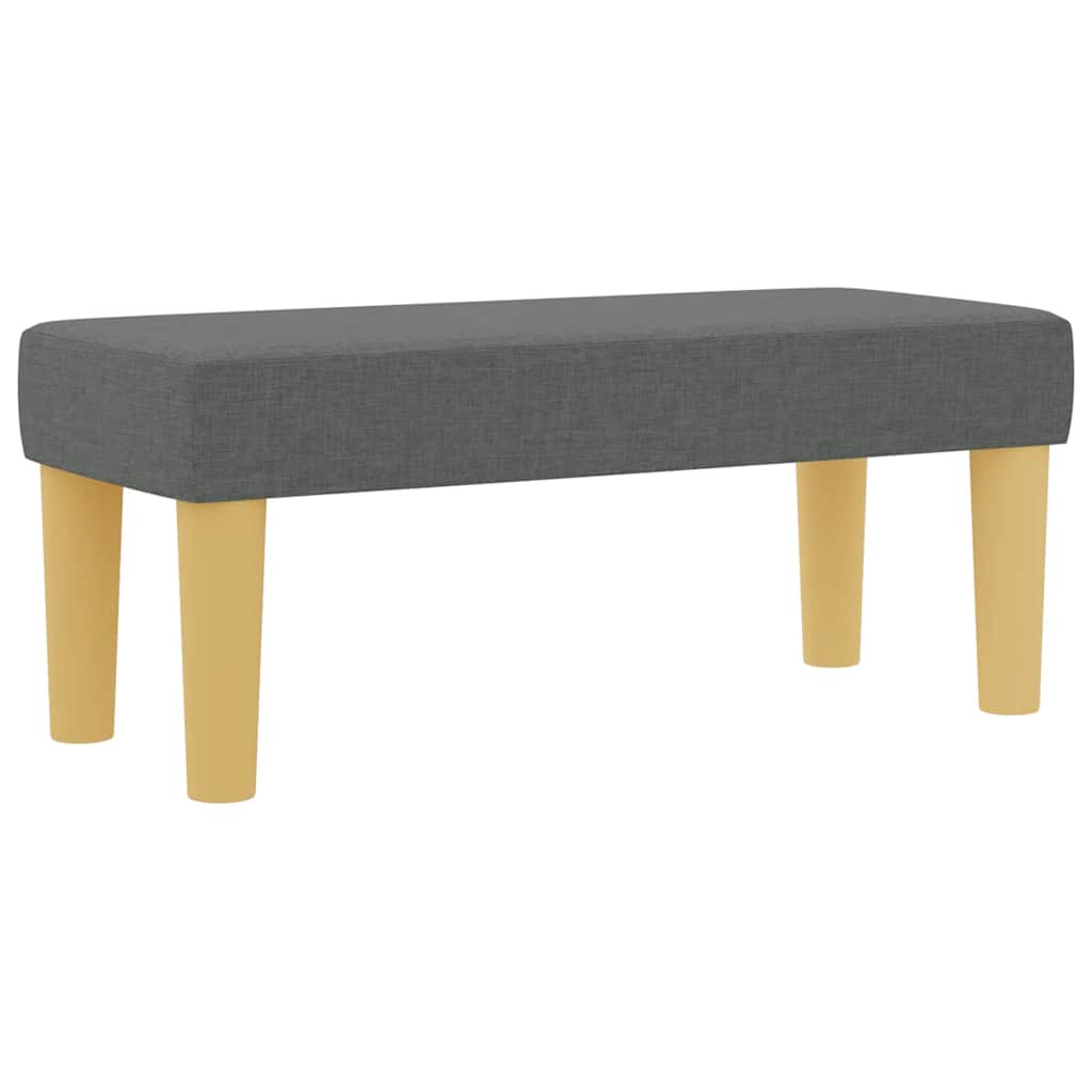 Box spring seng med pude Mørkegrå 190 x 90 cm Stof