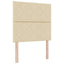 Box spring seng med hovedgærde Creme 200 x 90 cm Stof