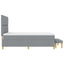 Box spring seng med hovedgærde Lysegrå 190 x 140 cm Stof