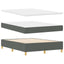 Box spring seng med hovedgærde Mørkegrå 200 x 140 cm Stof