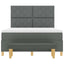 Box spring seng med hovedgærde Mørkegrå 200 x 140 cm Stof