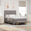 Box spring seng med pude Gråbrun 200 x 140 cm Stof