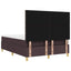 Box spring seng med hovedgærde Mørkebrun 200 x 160 cm Stof