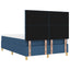 Box spring seng med pude med hovedgærde Blå 200 x 160 cm Stof