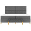 Box spring seng med hovedgærde Mørkegrå 200 x 200 cm Stof