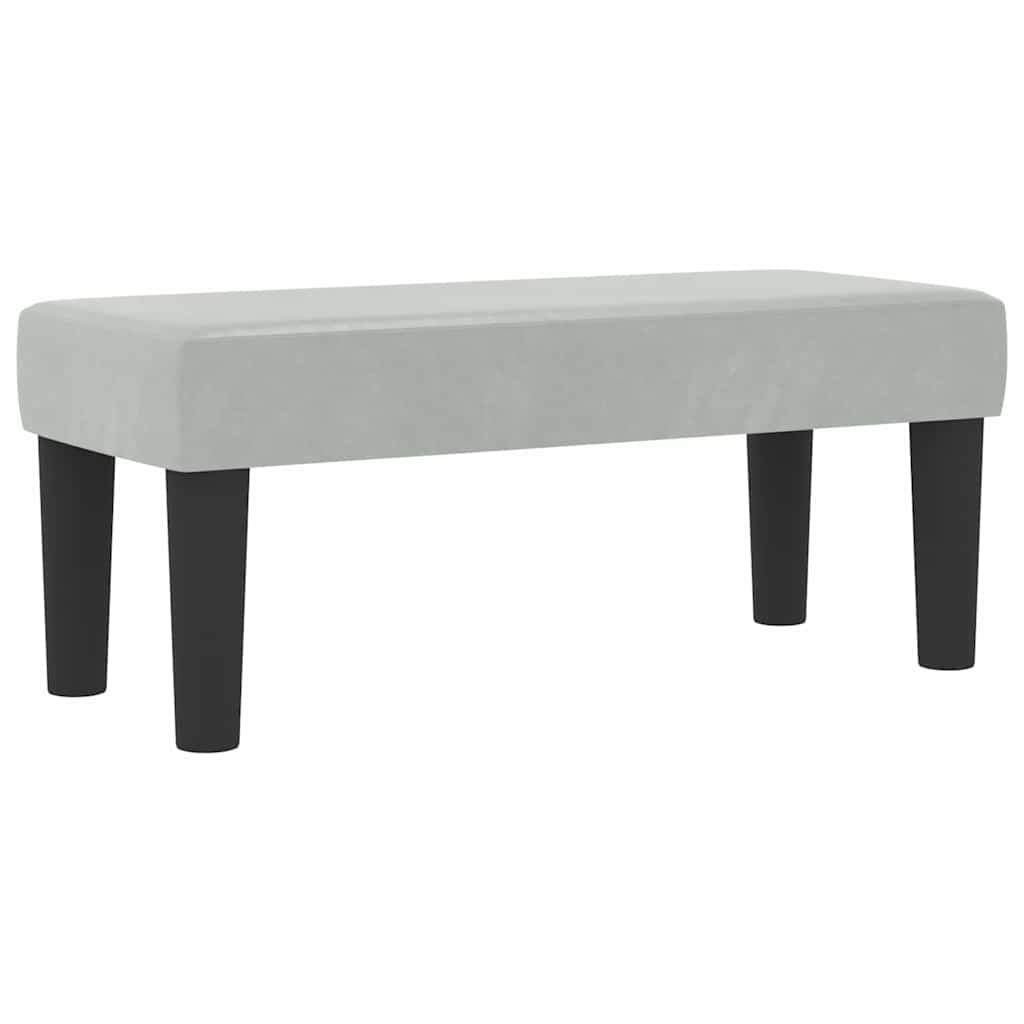 Box spring seng med hovedgærde Lysegrå 200 x 90 cm Fløjl