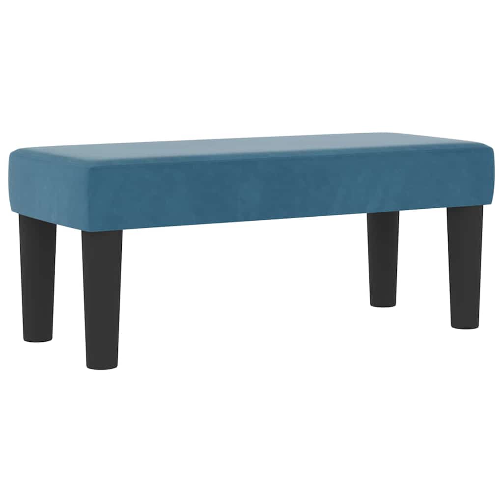 Box spring seng med hovedgærde Mørkeblå 200 x 100 cm Fløjl