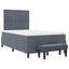 Box spring seng med hovedgærde Mørkegrå 200 x 120 cm Fløjl