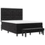 Box spring seng med hovedgærde Sort 190 x 140 cm Fløjl