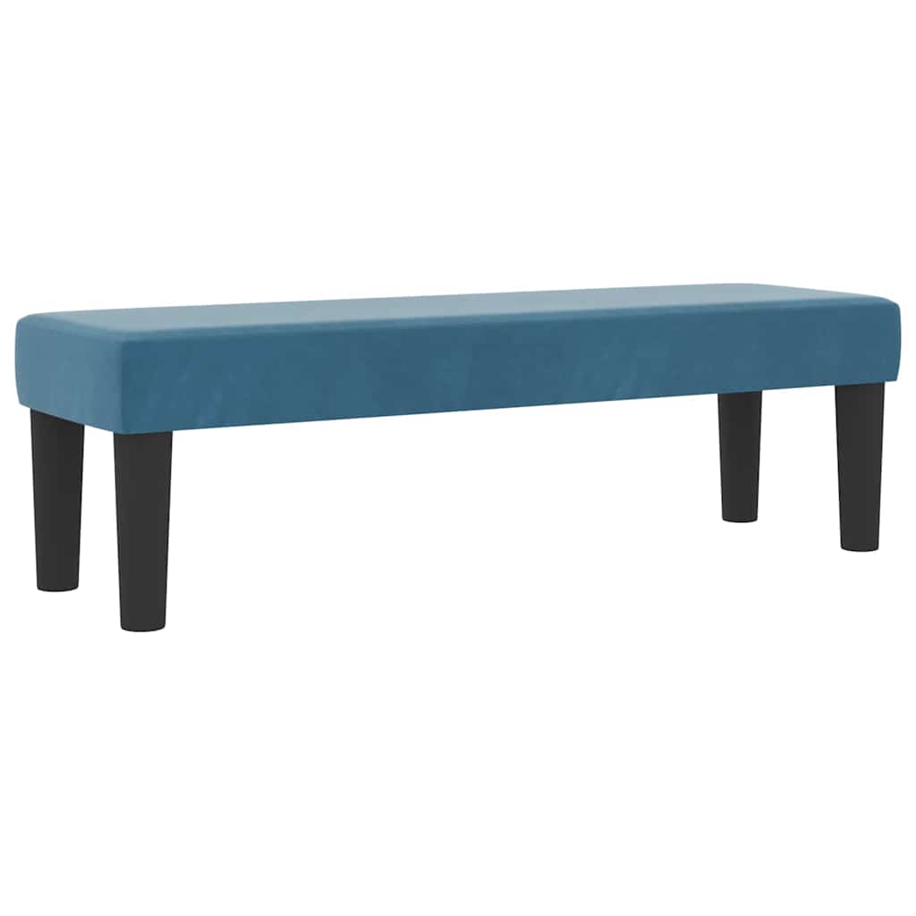 Box spring seng med hovedgærde Mørkeblå 190 x 140 cm Fløjl