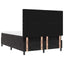 Box spring seng med hovedgærde Sort 200 x 140 cm Fløjl