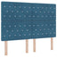Box spring seng med hovedgærde Mørkeblå 200 x 160 cm Fløjl