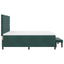 Box spring seng med hovedgærde Mørkegrøn 200 x 180 cm Fløjl