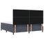 Box spring seng med madras Mørkegrå 200 x 200 cm Fløjl