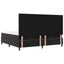 Box spring seng med madras Sort 200 x 200 cm Fløjl