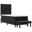 Box spring seng med hovedgærde Sort 200 x 80 cm Fløjl