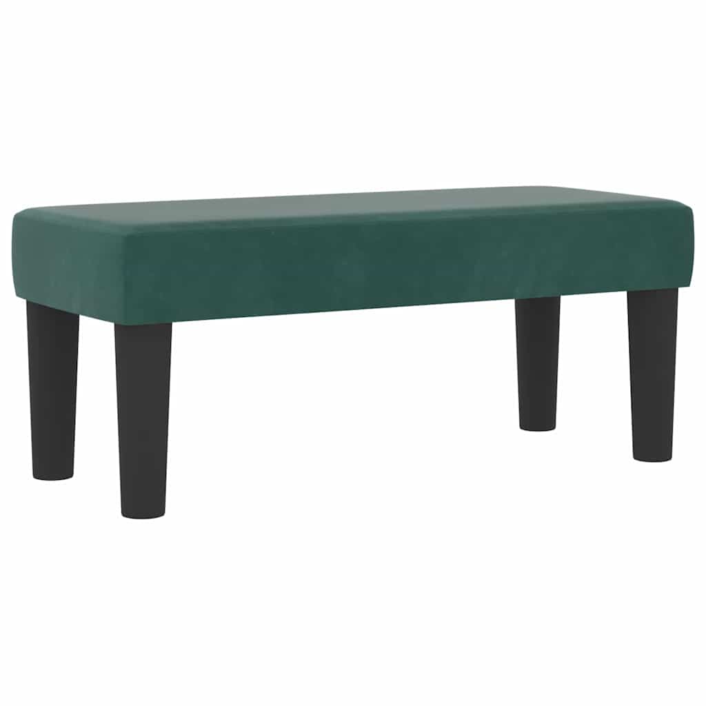 Box spring seng med hovedgærde Mørkegrøn 200 x 90 cm Fløjl