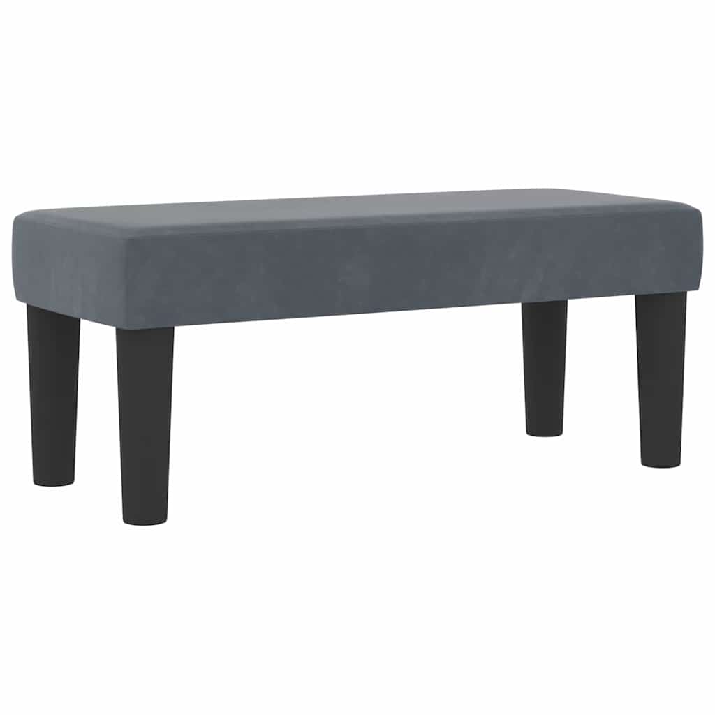 Box spring seng med hovedgærde Mørkegrå 200 x 100 cm Fløjl