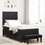Box spring seng med hovedgærde Sort 200 x 100 cm Fløjl