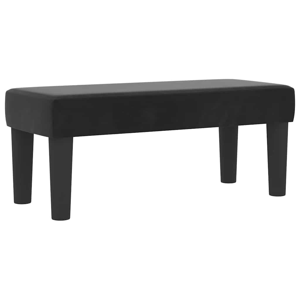 Box spring seng med hovedgærde Sort 200 x 100 cm Fløjl
