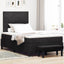 Box spring seng med hovedgærde Sort 190 x 120 cm Fløjl