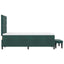 Box spring seng med hovedgærde Mørkegrøn 190 x 120 cm Fløjl