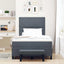 Box spring seng med hovedgærde Mørkegrå 200 x 120 cm Fløjl