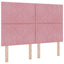 Box spring seng med pude Lyserød 200 x 140 cm Fløjl