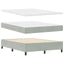 Box spring seng med hovedgærde Lysegrå 200 x 160 cm Fløjl