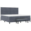 Box spring seng med hovedgærde Mørkegrå 200 x 200 cm Fløjl