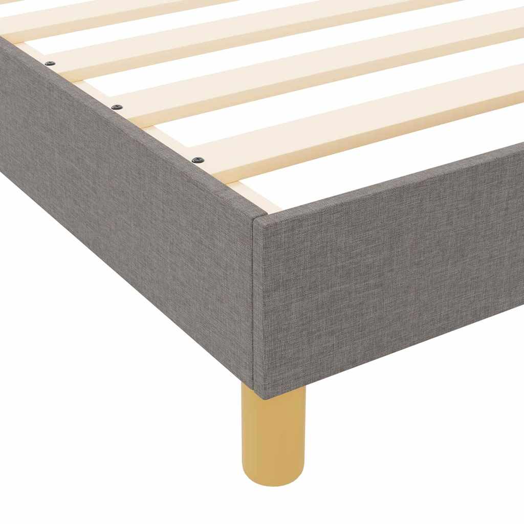 Sengestel med hovedgærde Gråbrun 80 x 200 cm Stof