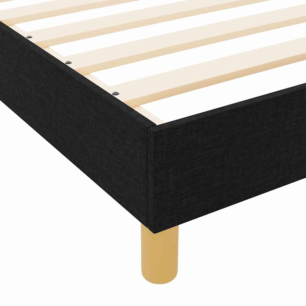 Sengestel med hovedgærde Sort 160 x 200 cm Stof