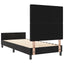 Box spring seng med hovedgærde Sort 90 x 200 cm Fløjl
