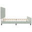 Box spring seng med hovedgærde Lysegrå 180 x 200 cm Fløjl