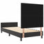 Box spring seng med hovedgærde Sort 80 x 200 cm Fløjl
