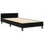 Box spring seng med hovedgærde Sort 90 x 190 cm Fløjl