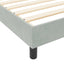 Box spring seng med hovedgærde Lysegrå 90 x 200 cm Fløjl