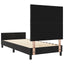 Box spring seng med hovedgærde Sort 90 x 200 cm Fløjl
