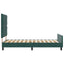 Box spring seng med hovedgærde Mørkegrøn 90 x 200 cm Fløjl