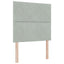 Box spring seng med hovedgærde Lysegrå 100 x 200 cm Fløjl