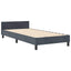 Box spring seng med hovedgærde Mørkegrå 100 x 200 cm Fløjl