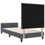 Box spring seng med hovedgærde Mørkegrå 100 x 200 cm Fløjl